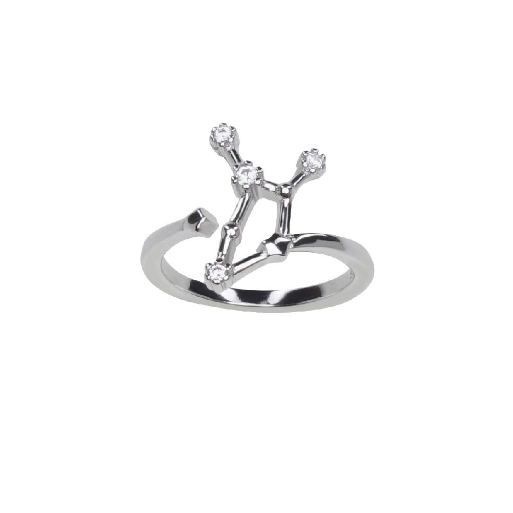 Pure Silver Horoscope Constellation Ring Sagittarius