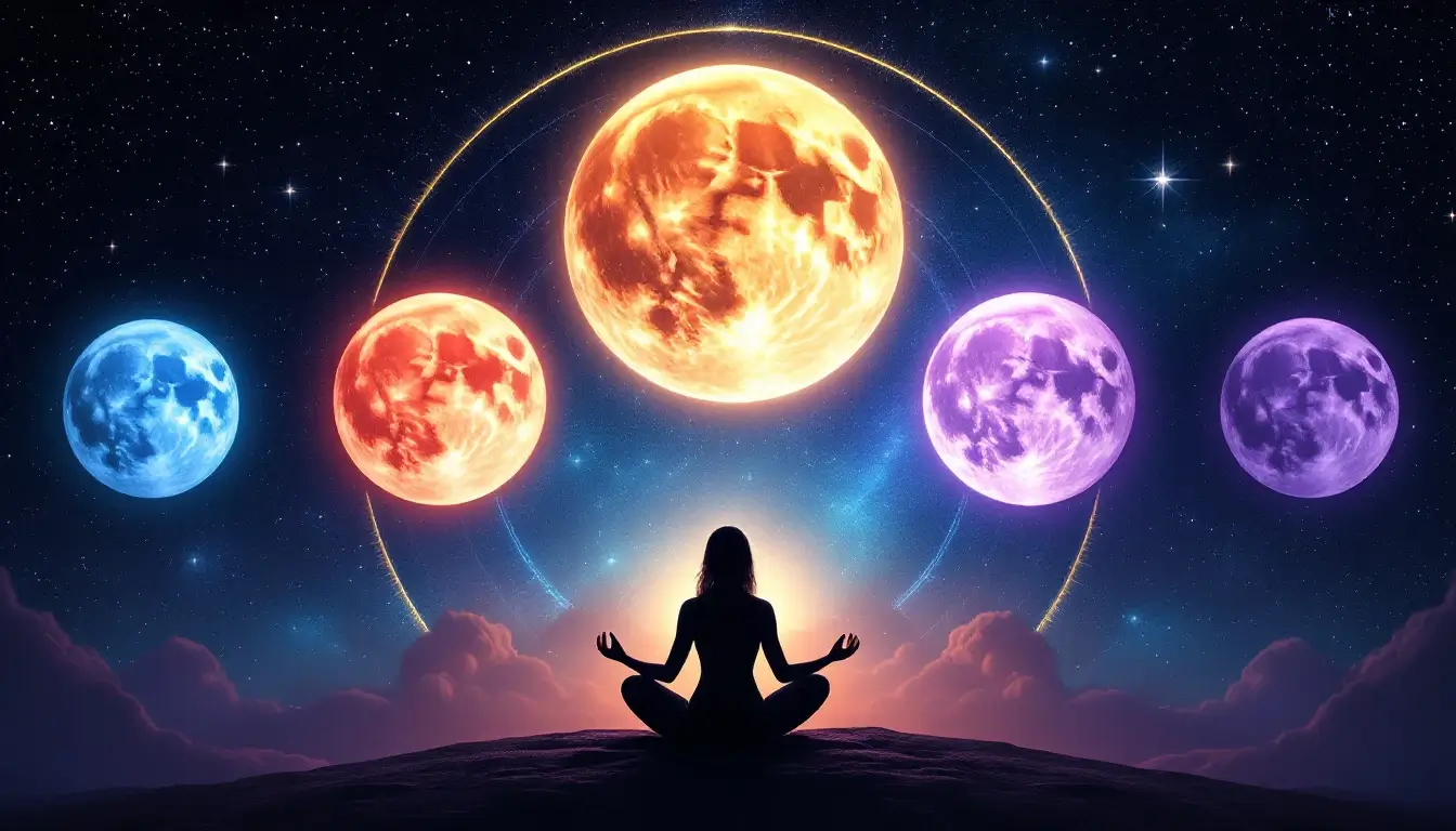 White, red, pink, and purple moon cycle types explained