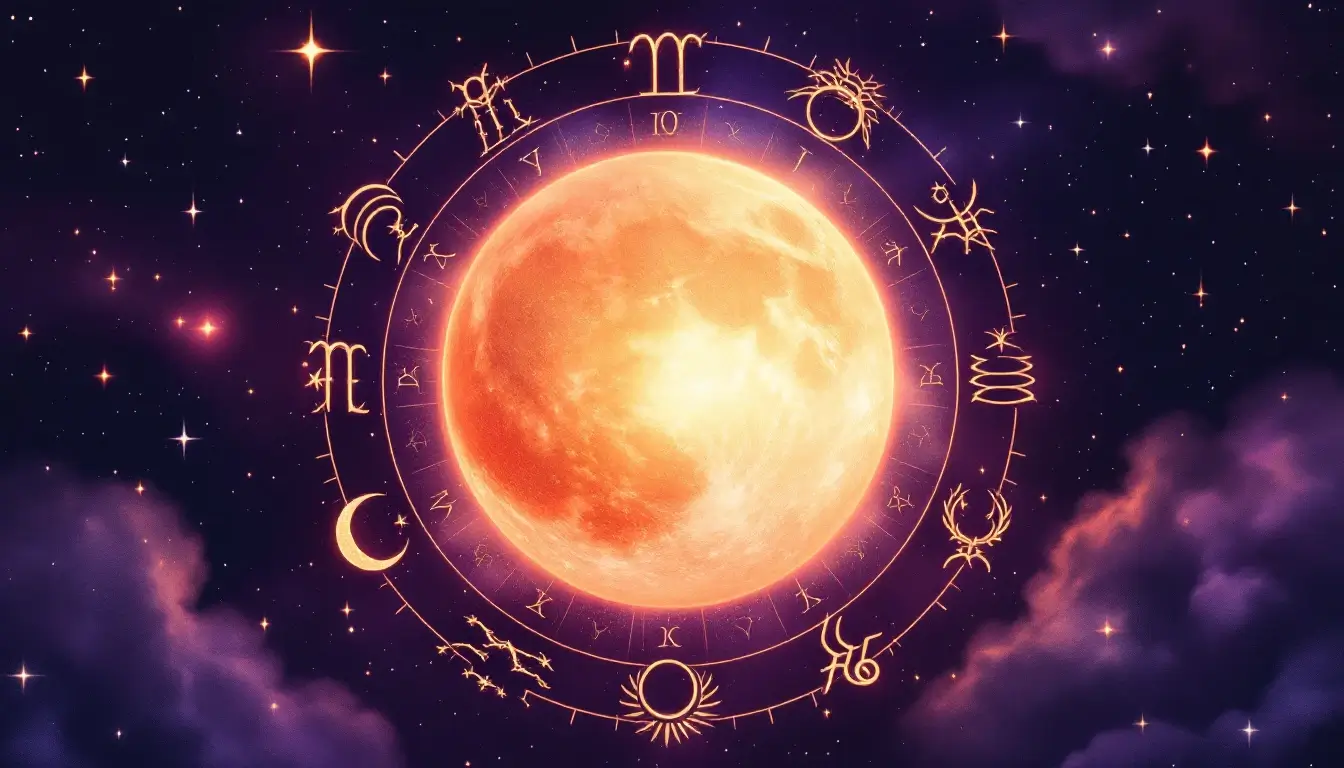 Zodiac wheel lunar eclipse impact