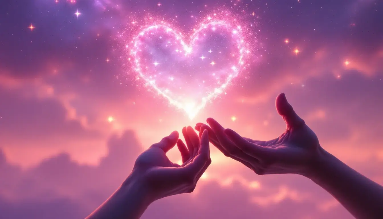 Romantic celestial scene with Libra scales of stars