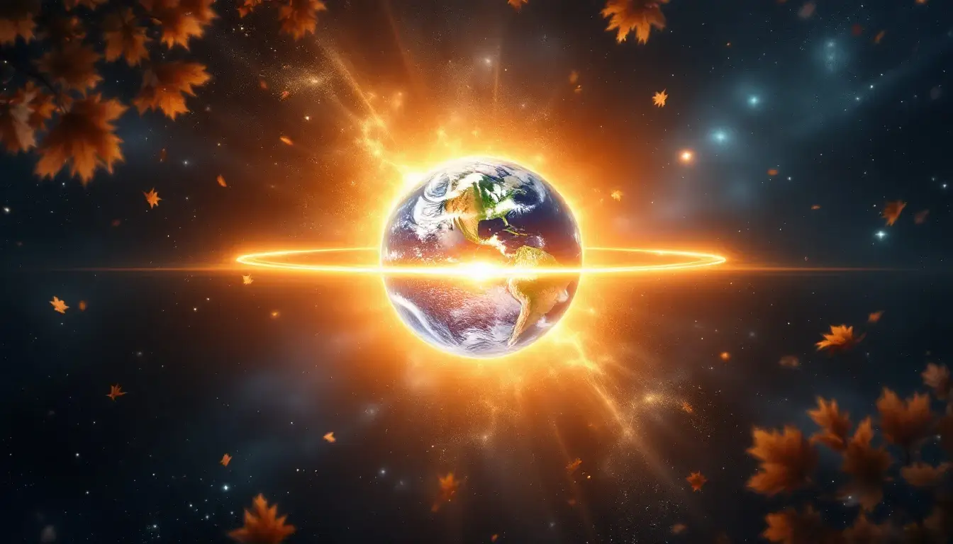 what is the fall equinox — Earth in space with equal sunlight on both hemispheres