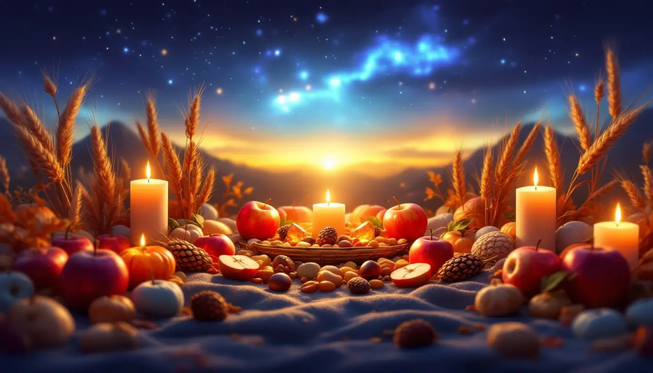 fall equinox altar symbols and colors