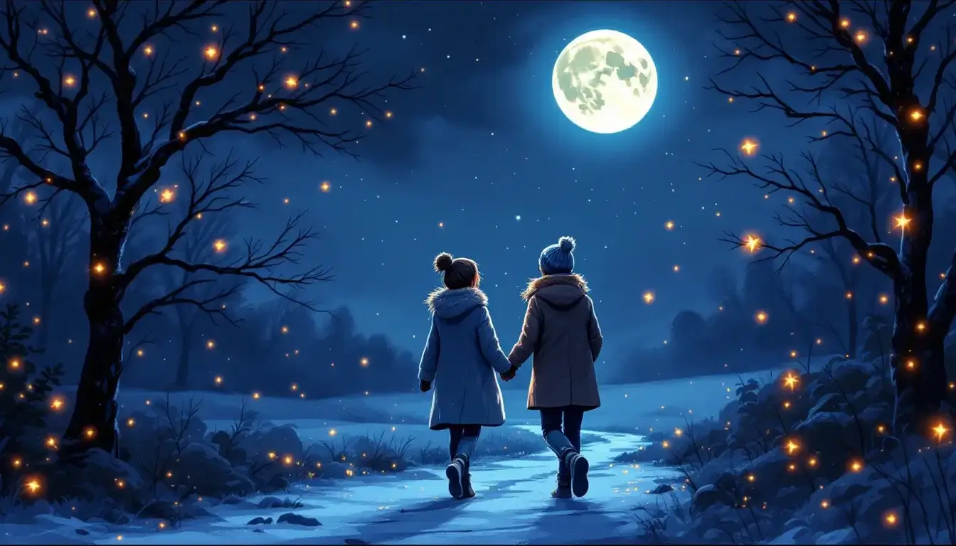 Couple walking and talking under the moon, Moon in Gemini love and compatibility