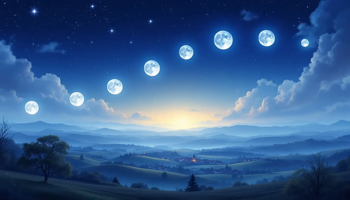 The Moon moving across the night sky, Moon in Gemini transit dates 2026 to 2027