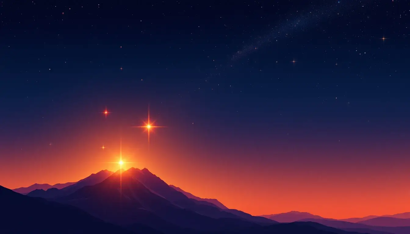 two bright planets drawing together in the twilight sky after the Scorpio new moon