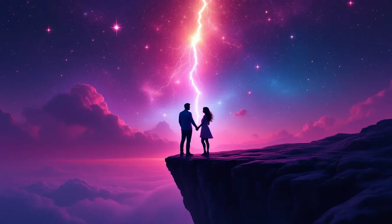 Sagittarius love horoscope 2026 couple under the stars